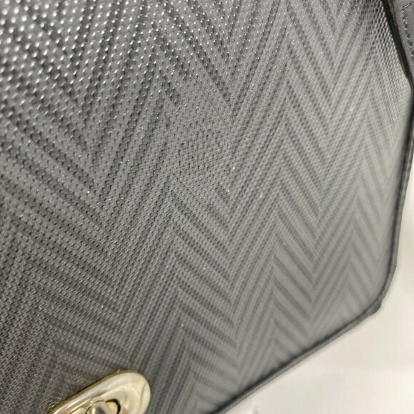 Mark Cross Gray Black Coated Logo Canvas Bag - Picture 5 of 12